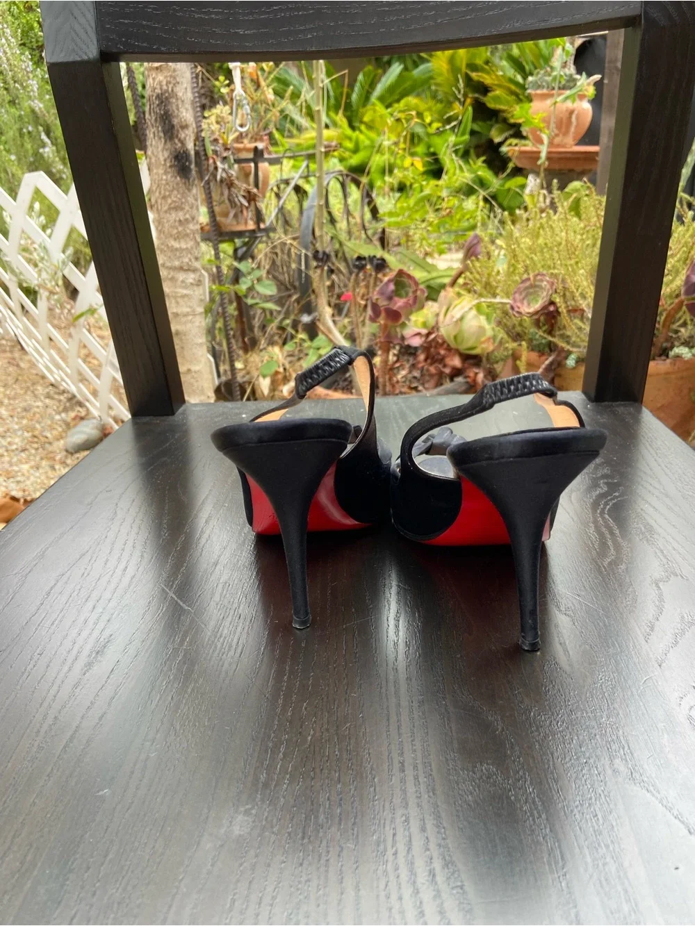 Christian Louboutin Black Suede Pumps with Classic Red Sole